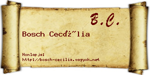 Bosch Cecília névjegykártya